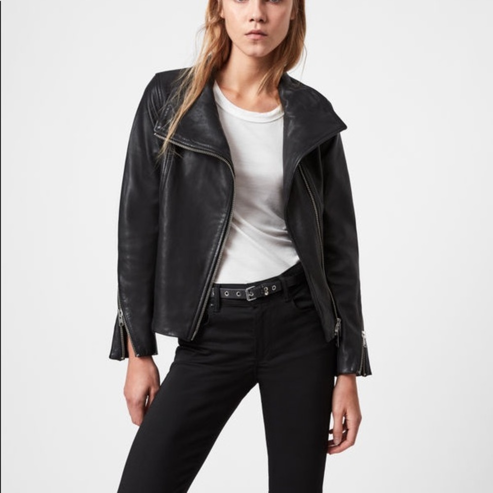 ALLSAINTS ELLIS LEATHER BIKER JACKET